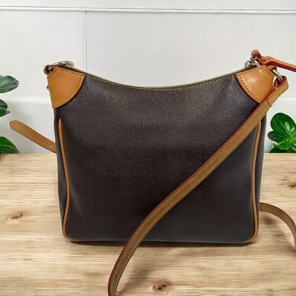 Dooney & Bourke Pebble Grain Kimberly Crossbody Bag Brown With British Tan Trim - Picture 6 of 11